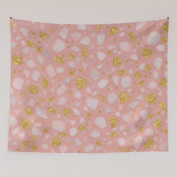 Item preview, Pink Terrazzo with Gold Chips designed and sold by SassyArtistry.