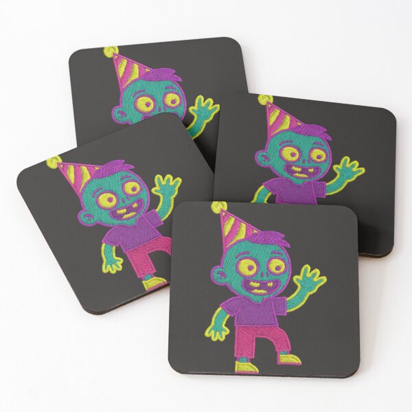Item preview, Cute Zombie Kid Party Design – Colorful Halloween Embroidered Style designed and sold by ArtSpark Studio.
