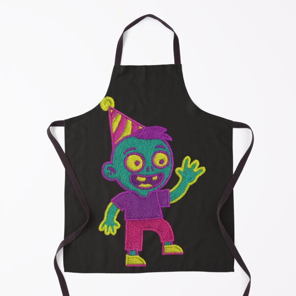 Item preview, Cute Zombie Kid Party Design – Colorful Halloween Embroidered Style designed and sold by ArtSpark Studio.