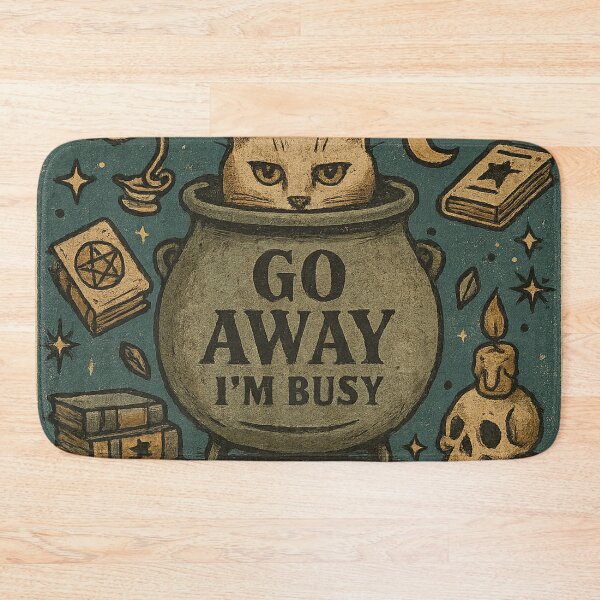 Item preview, RETRO CAT WITCH MAGIC DESIGN designed and sold by La Loca.