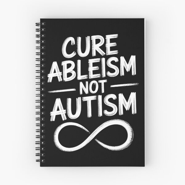 Item preview, Cure Ableism, Not Autism | Chalkboard Style Infinity Symbol Design for Neurodiversity & ADHD Awareness designed and sold by Autism in Focus.