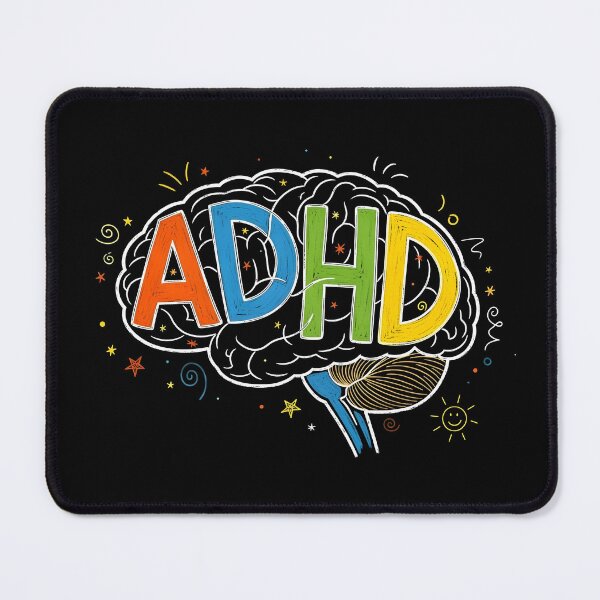 Item preview, Colorful ADHD Brain Chalkboard Art - Autism, Neurodiversity Awareness Design designed and sold by Autism in Focus.
