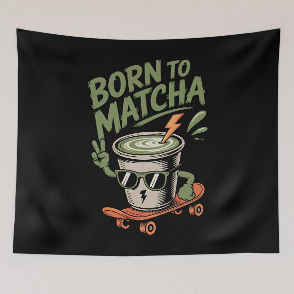 Item preview, Born to Matcha – Fun Matcha Lover Skateboard Design designed and sold by SidTastic .