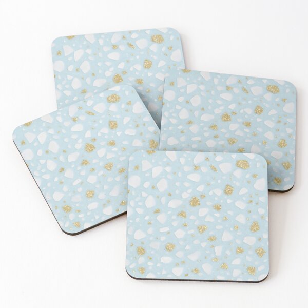 Item preview, Blue Terrazzo with Gold Chips designed and sold by SassyArtistry.