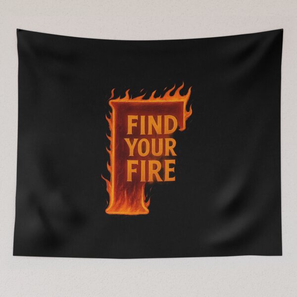 Item preview, Encuentra tu fuego: Diseño de la letra F ardiente designed and sold by NovaMoodCo.