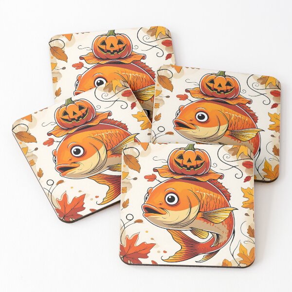 Item preview, Autumn Leaves Halloween Fish designed and sold by DariaCraft.