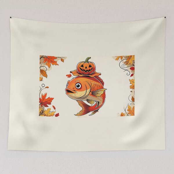 Item preview, Autumn Leaves Halloween Fish designed and sold by DariaCraft.