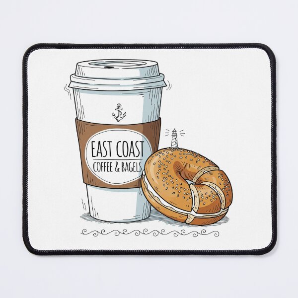 Item preview, East Coast Coffee and Bagel Illustration designed and sold by Apex Designs.