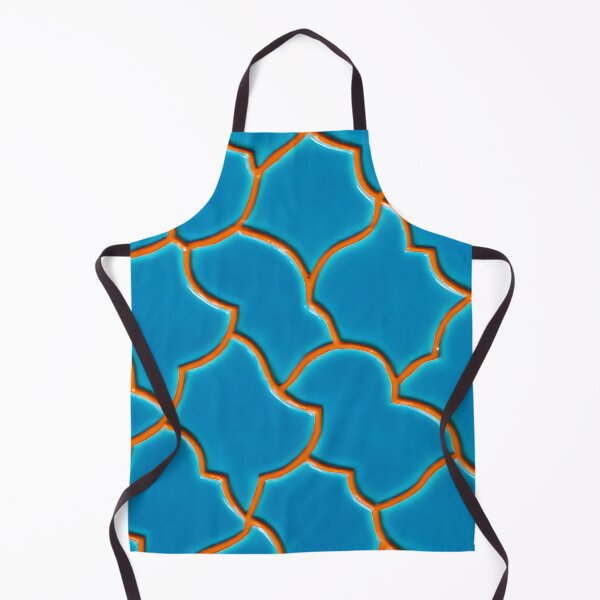 Aperçu de l'œuvre Carreaux bleus marocains en écailles de poisson créée et vendue par SassyArtistry.