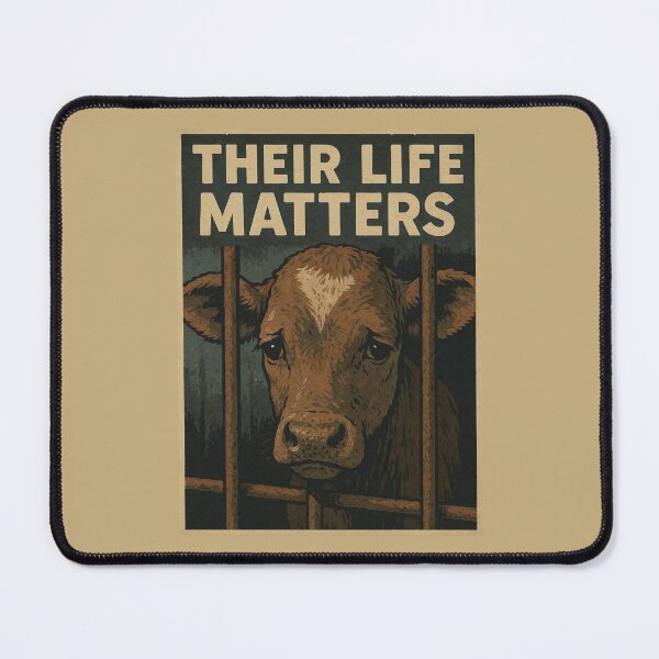Item preview, Their Life Matters Vegan Stop Animal Cruelty Cows Factory Farming Animal Suffering Veganism designed and sold by Annika Shurafa.