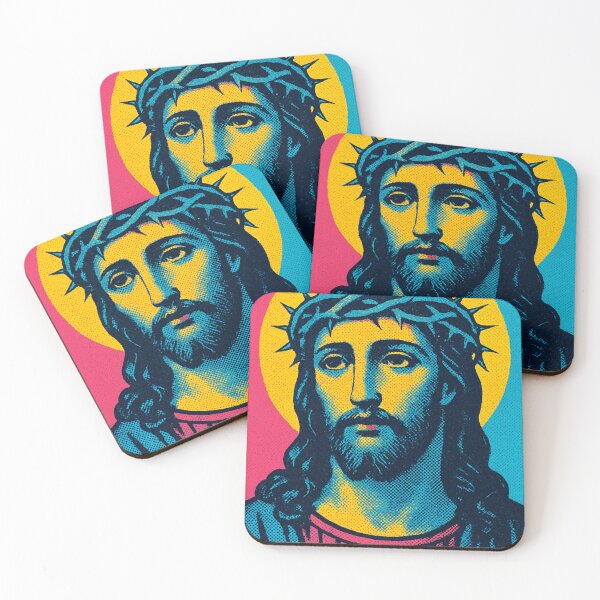 Item preview, Pop Art Jesus with Crown of Thorns designed and sold by weirdfishes123.