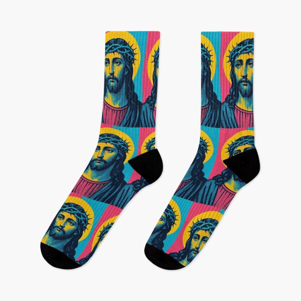 Item preview, Pop Art Jesus with Crown of Thorns designed and sold by weirdfishes123.