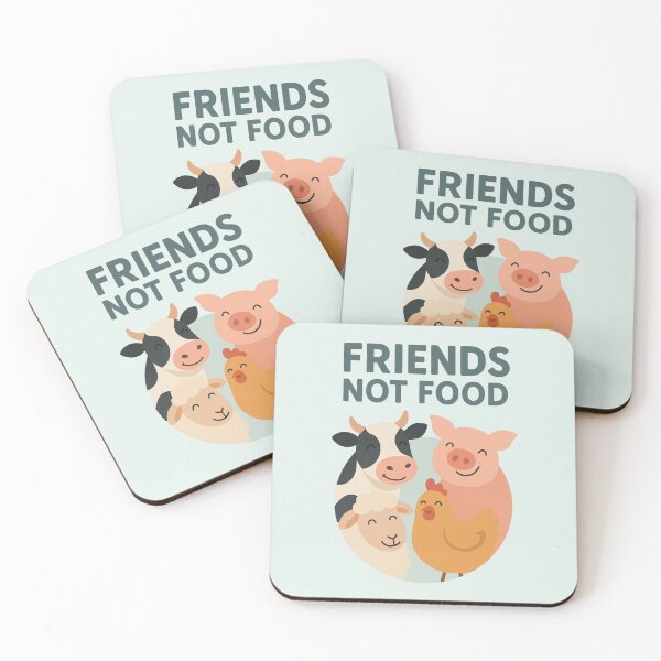Item preview, Friends Not Food Vegan Plant Based Go Vegan Animals Pigs Cows Chickens Sheep designed and sold by Annika Shurafa.