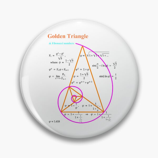 Item preview, Golden Triangle & Fibonacci Numbers designed and sold by brainyideasai.