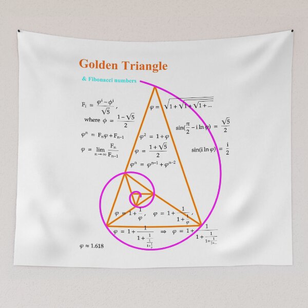 Item preview, Golden Triangle & Fibonacci Numbers designed and sold by brainyideasai.