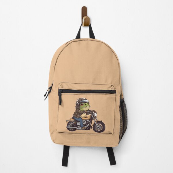 Item preview, Cool Frog Biker – Cartoon Toad on Motorcycle with Helmet & Jacket designed and sold by Art-Design-EM.