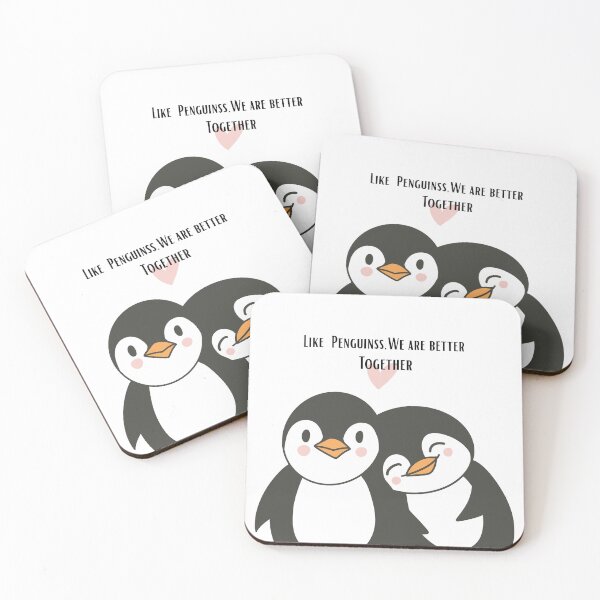 Item preview, “Cute Penguin Couple – We Are Better Together” designed and sold by AkaalPrints.