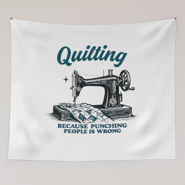Item preview, Quilting Because Punching People Is Wrong Patterns Quilter designed and sold by Miumed.
