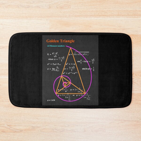 Item preview, Golden Triangle & Fibonacci Numbers - Night designed and sold by brainyideasai.