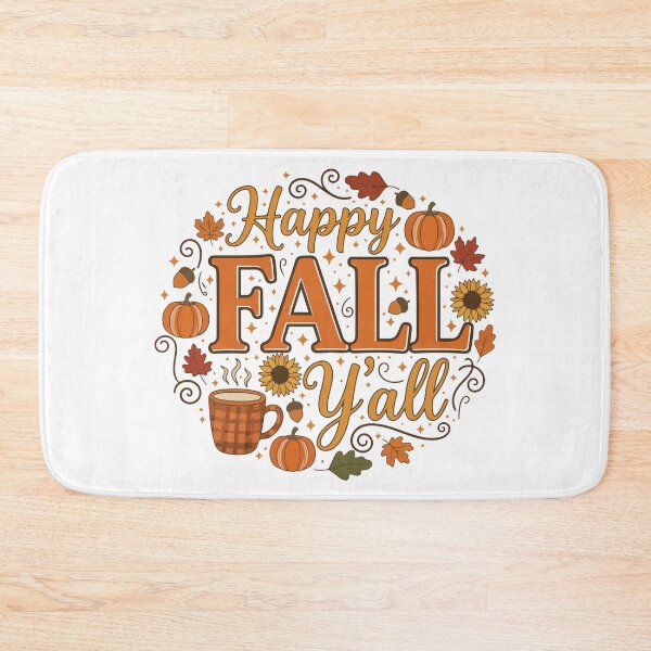 Item preview, Happy Fall Y’all – Cute Autumn Pumpkins & Leaves designed and sold by Charaff.