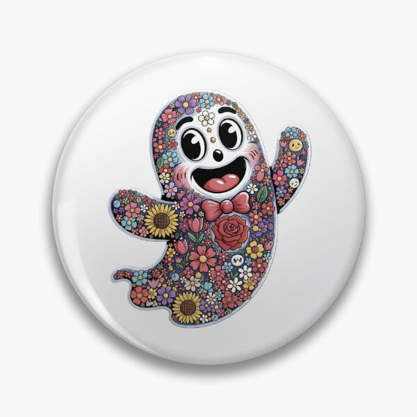 Item preview, Floral Ghost – Cute Colorful Spirit with Flowers designed and sold by SidTastic .