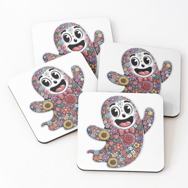 Item preview, Floral Ghost – Cute Colorful Spirit with Flowers designed and sold by SidTastic .