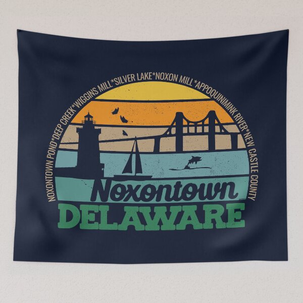 Item preview, Noxontown Delaware Retro Sunset Local Pride Logo  designed and sold by CRHPOD20.