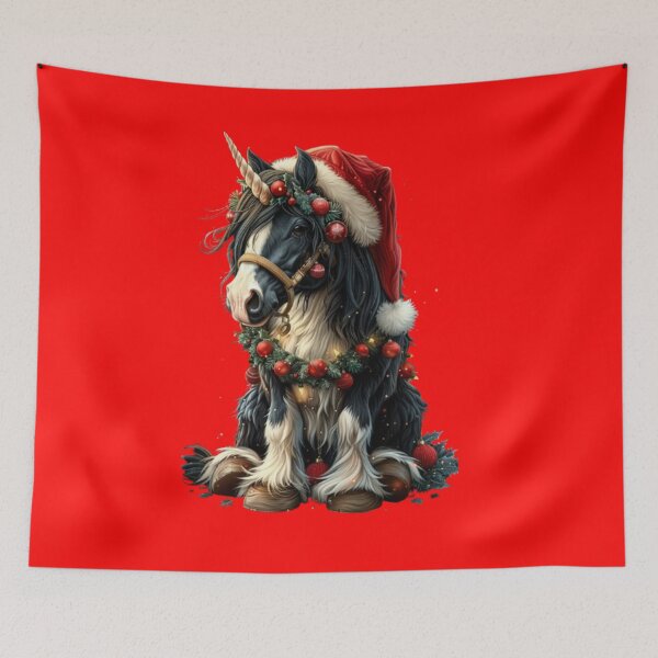 Item preview, Christmas Unicorn Horse – Year of the Red Fire Horse 2026 designed and sold by AlexLineArt.