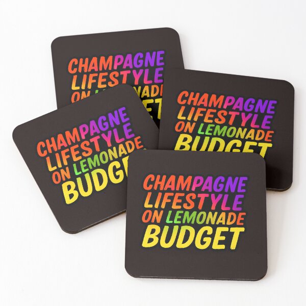 Item preview, Champagne Lifestyle on Lemonade Budget | Funny Relatable Quote Design | Humorous Money Saying designed and sold by WHDProduction45.