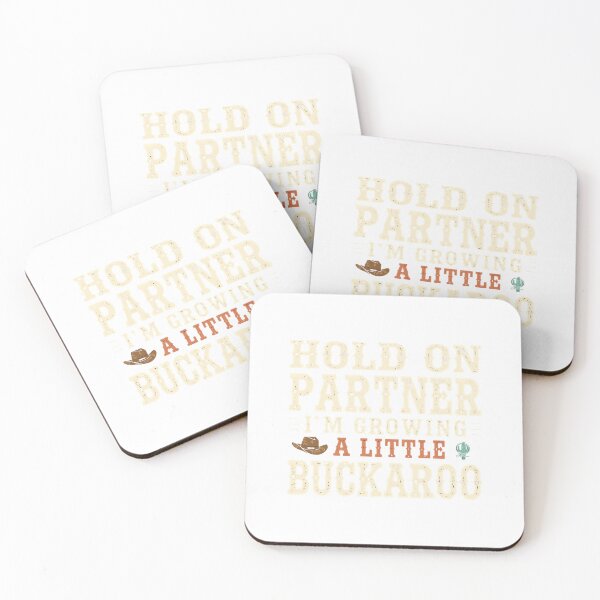 Item preview, Hold On Partner I'm Growing A Little Buckaroo Funny Pregnancy T-Shirt, Funny Shirt, Valentine Shirt gift designed and sold by GAIDREDA.