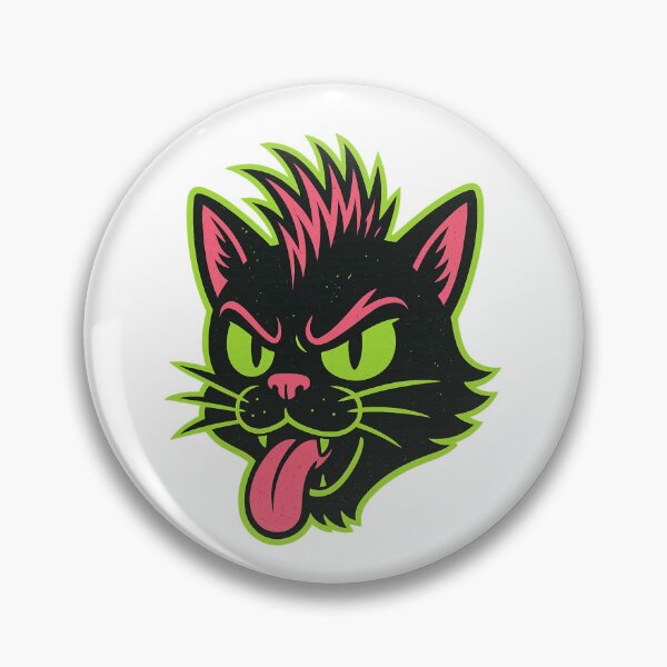 Item preview, Punk Cat – Neon Feline Attitude designed and sold by PurfectAttitude.