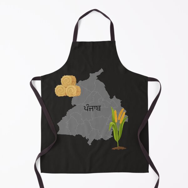 Item preview, Punjab Map Design with Crop Artwork designed and sold by AkaalPrints.