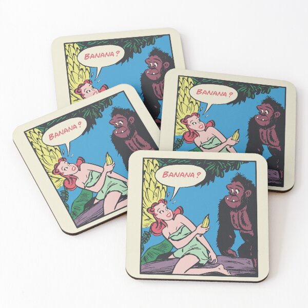 Item preview, Retro Redhead, Gorilla, Banana - Go Ape! • Vintage Comic Pop Art designed and sold by wmxdesign.