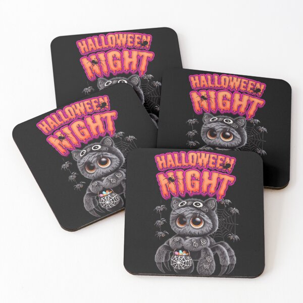 Item preview, Cute Kawaii Spider on Halloween Night designed and sold by Szpaku desart .