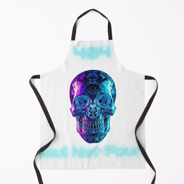 Item preview, 404 Soul Not Found – Holographic cyber skull in neon glitch style designed and sold by BSIQ.