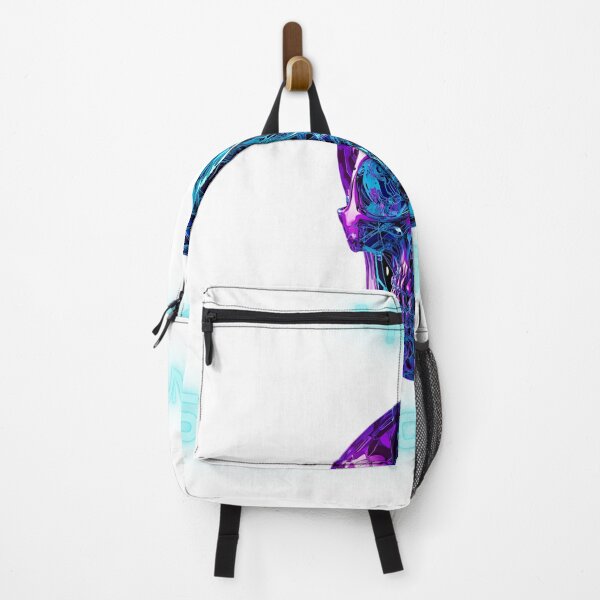 Item preview, 404 Soul Not Found – Holographic cyber skull in neon glitch style designed and sold by BSIQ.