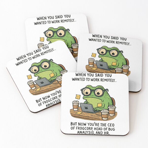 Item preview, Remote Work Frog CEO designed and sold by Chill Doodles.