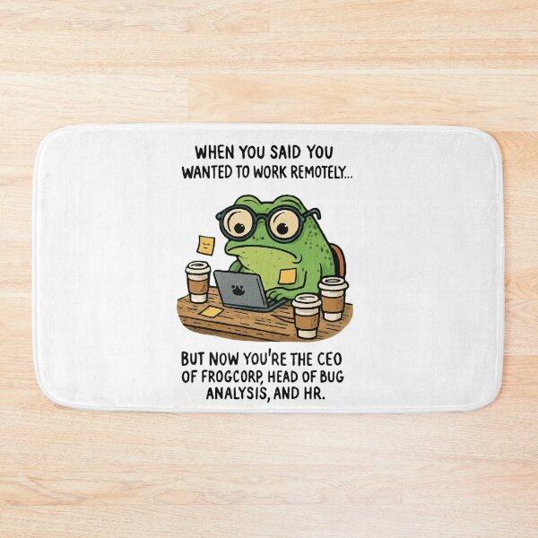 Item preview, Remote Work Frog CEO designed and sold by Chill Doodles.