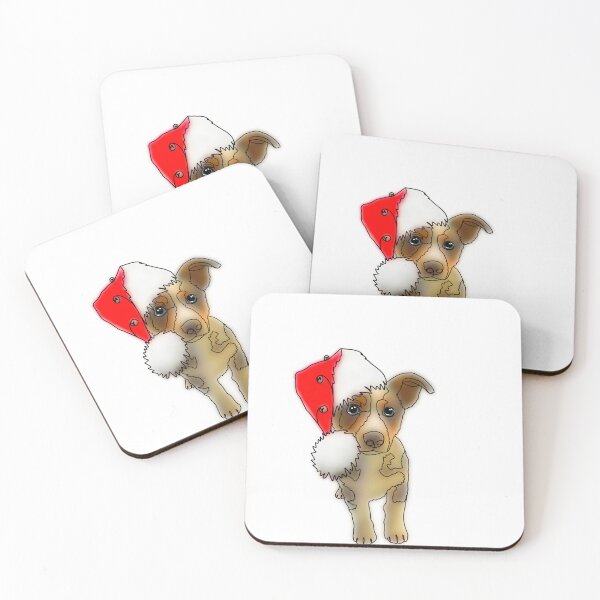 Item preview, Cute Puppy Wearing Christmas Santa Hat - animalzinhats  designed and sold by Ashley’sAnimalz.