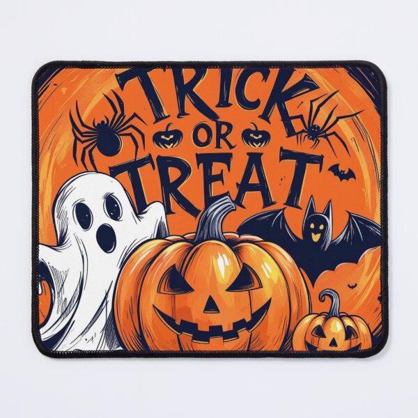 Item preview, Trick or Treat Happy Halloween Orange Pumpkin Black Bats Ghost Orange MoonSticker  designed and sold by colorleafz.