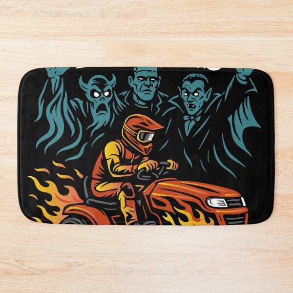 Item preview, Lawnmower Racing - Halloween - Racing From My Demons - Lawn Mower Racing designed and sold by RaceDayRags.