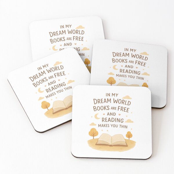 Item preview, In My Dream World Books Are Free and Reading Makes You Thin designed and sold by DemureArtsy.