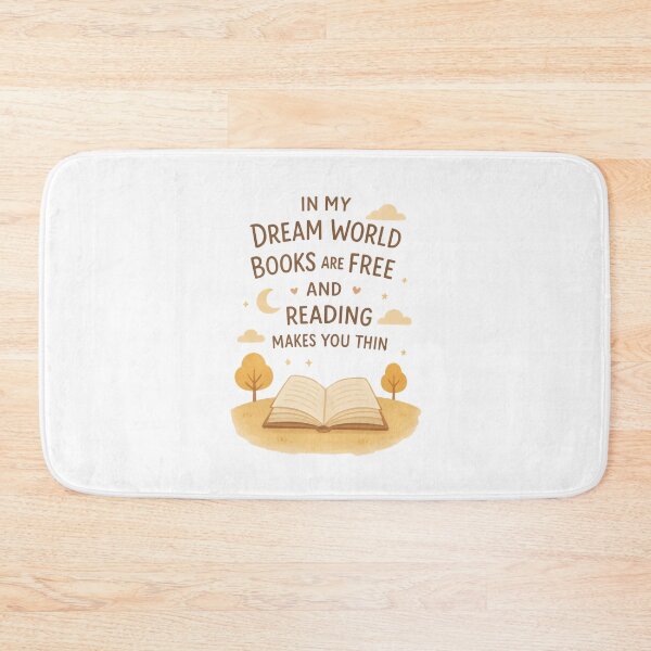 Item preview, In My Dream World Books Are Free and Reading Makes You Thin designed and sold by DemureArtsy.