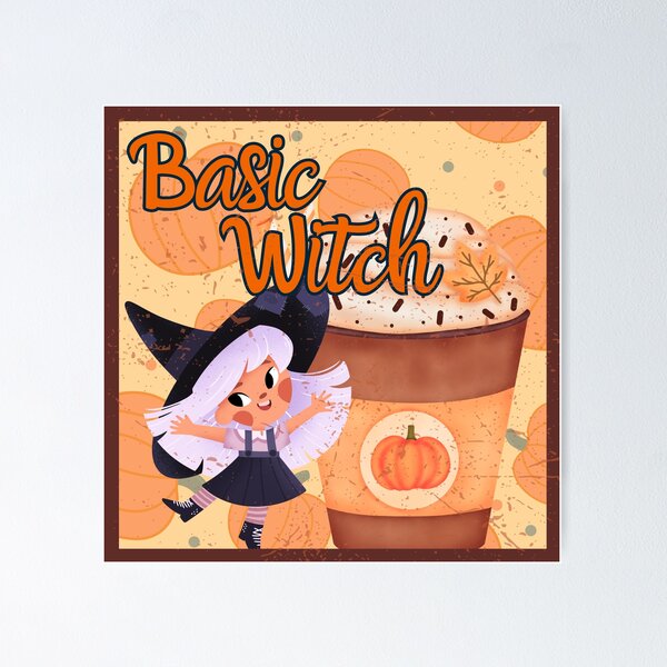 Item preview, Cute Vintage Pumpkin Spice Basic Witch Halloween designed and sold by LshellDesigns.