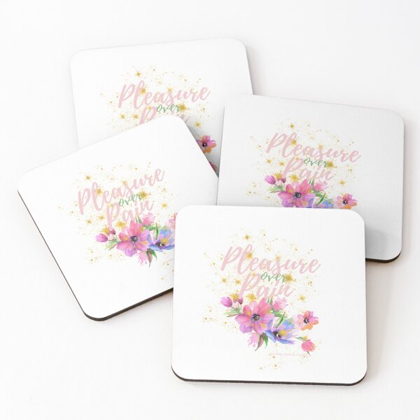 Item preview, Pleasure over Pain quote in pink  designed and sold by PalomaHealing24.