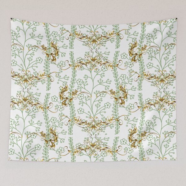 Item preview, Green French seamless design designed and sold by PalomaHealing24.