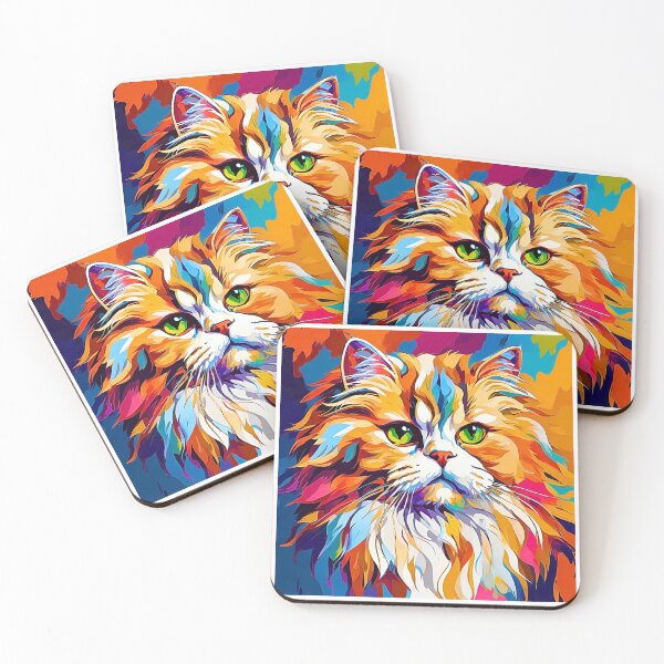 Item preview, Vibrant Modern Art Persian Cat Design – Colorful Pop Style Cat Art designed and sold by Fredster1966.