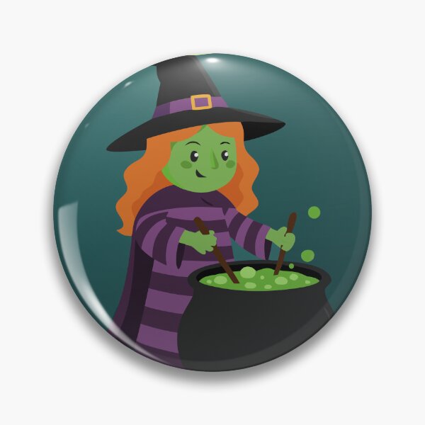Item preview, Cute Witch Brewing Potion Spooky Halloween designed and sold by Project X Design.