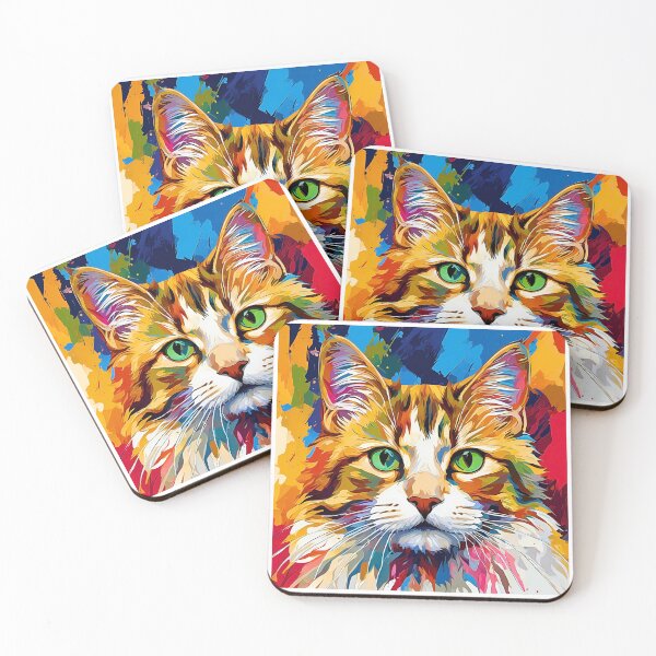 Item preview, Vibrant Modern Art Tabby Cat Design – Colorful Pop Style Cat Artwork designed and sold by Fredster1966.
