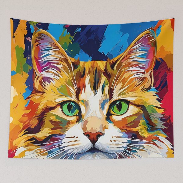 Item preview, Vibrant Modern Art Tabby Cat Design – Colorful Pop Style Cat Artwork designed and sold by Fredster1966.